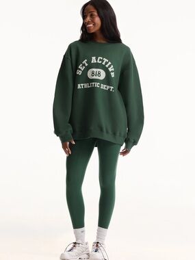 SET Active x 818 Crewneck Sweatshirt Size M in Green